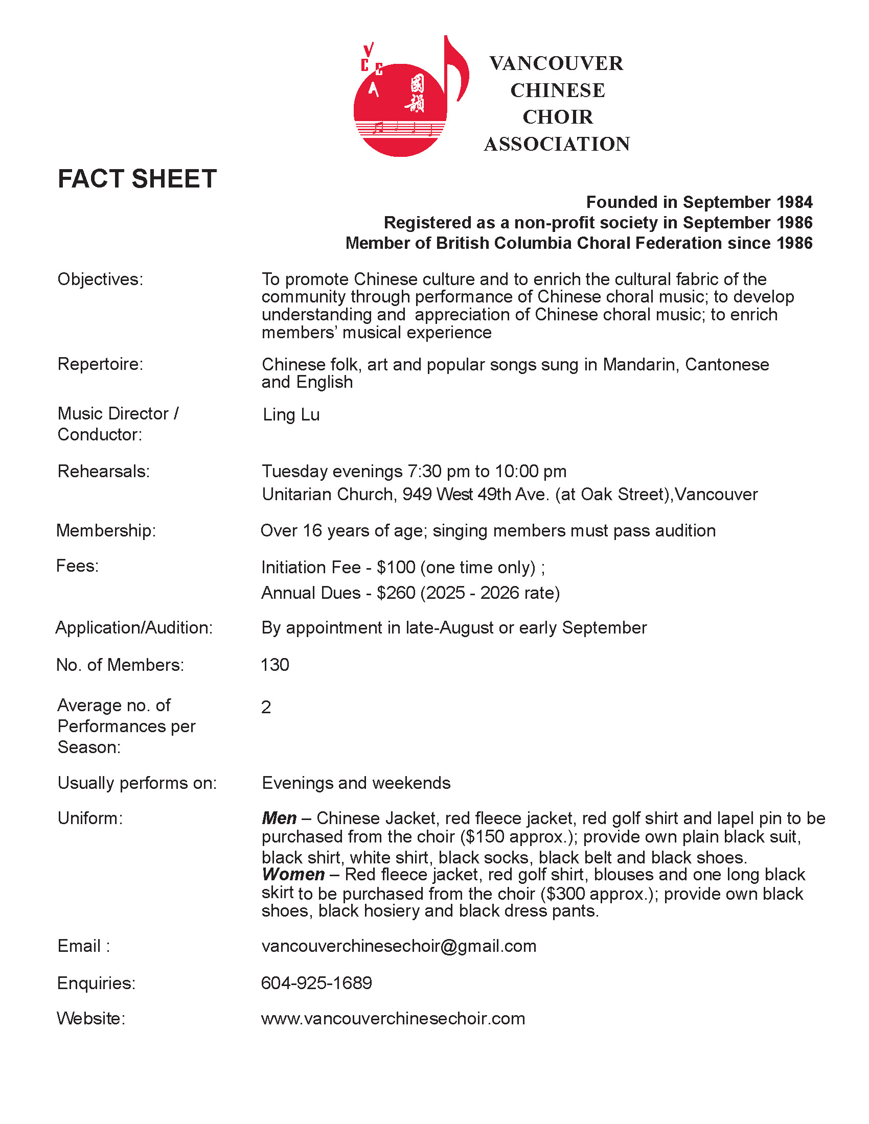 VCCA Fact Sheet